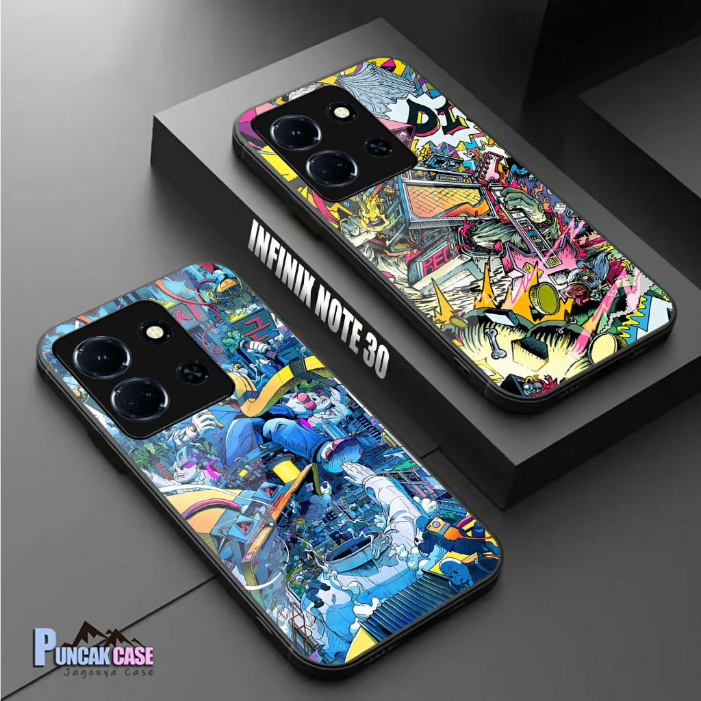 Softcase Glass Kaca INFINIX NOTE 30/30 PRO Terbaru 2023 (A559) PELINDUNG HANDPHONE - AKSESORIES HAND