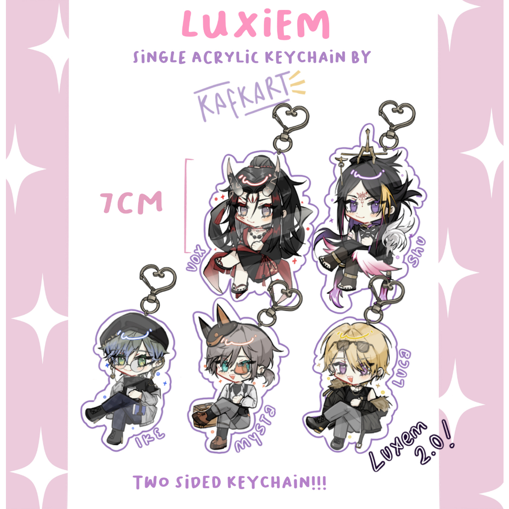 LUXIEM nijisanji EN. vtuber acrylic keychain by kafkart