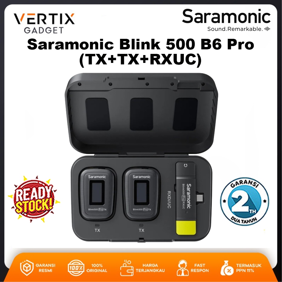Saramonic Blink 500 B6 Pro (TX+TX+RXUC) Wireless Microphone System