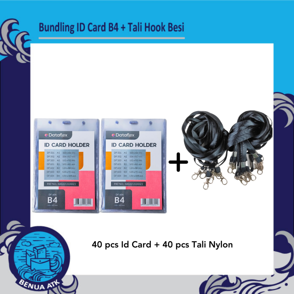 

BUNDLING ID Card Holder B4 + Tali Nylon Hook Besi - NYLK