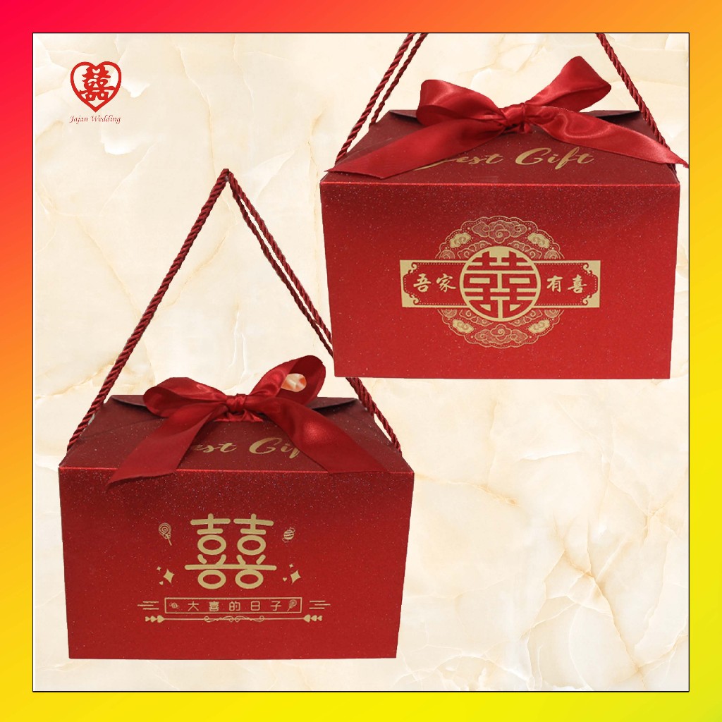 

JW Paperbag Glitter Kotak Souvenir Wedding Souvenir Pernikahan Sangjit Shuang Xi Wedding Gift Phangteh PP14