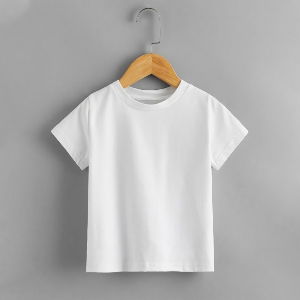 Baju Kaos Anak Usia 1 - 10 Tahun Warna Putih / Kaos Atasan Anak Putih Polos