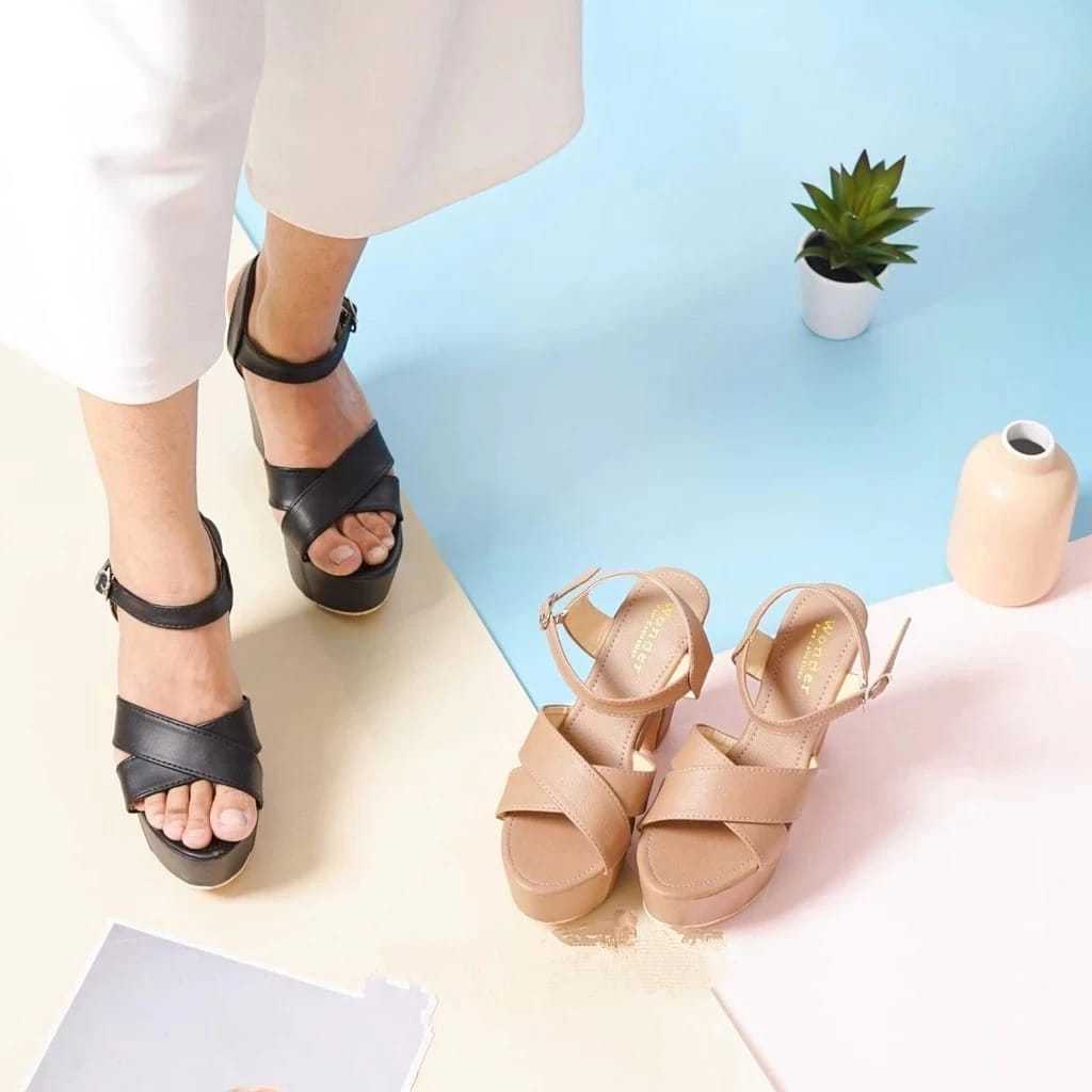sandal heels wanita KESSIL tinggi 12 cm