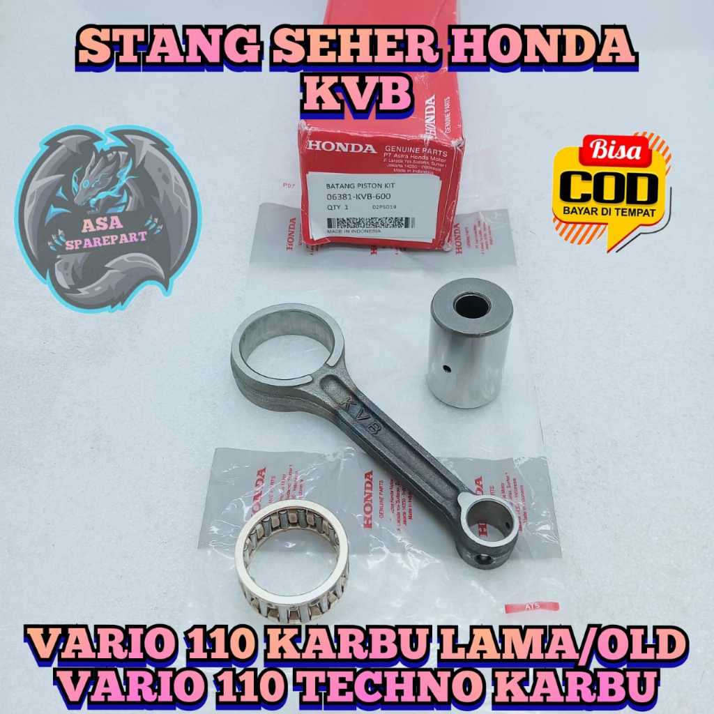 Stang Seher Set KVB Motor Honda Vario 110 CW KArbu  , Vario 110 Techno Setang Piston Satu set pen la
