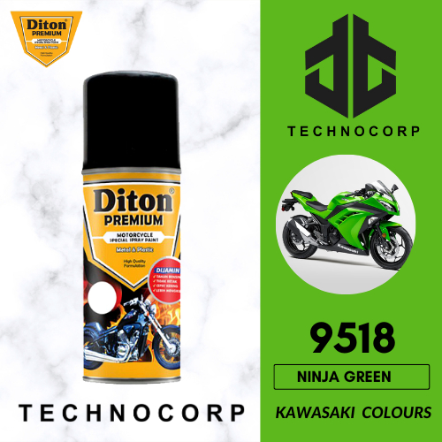 

Cat Semprot DITON PREMIUM 9518 NINJA GREEN / KAWASAKI NINJA HIJAU TUA
