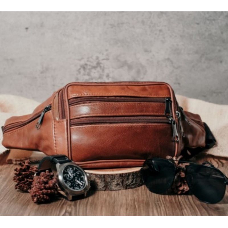 TAS PINGGANG KULIT ASLI KULIT DOMBA