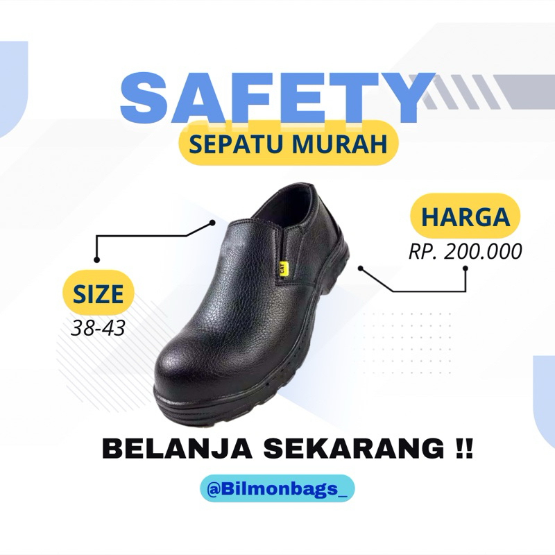 Sepatu Safety Pria Sepatu Kerja Caterpillar Krisbow Original