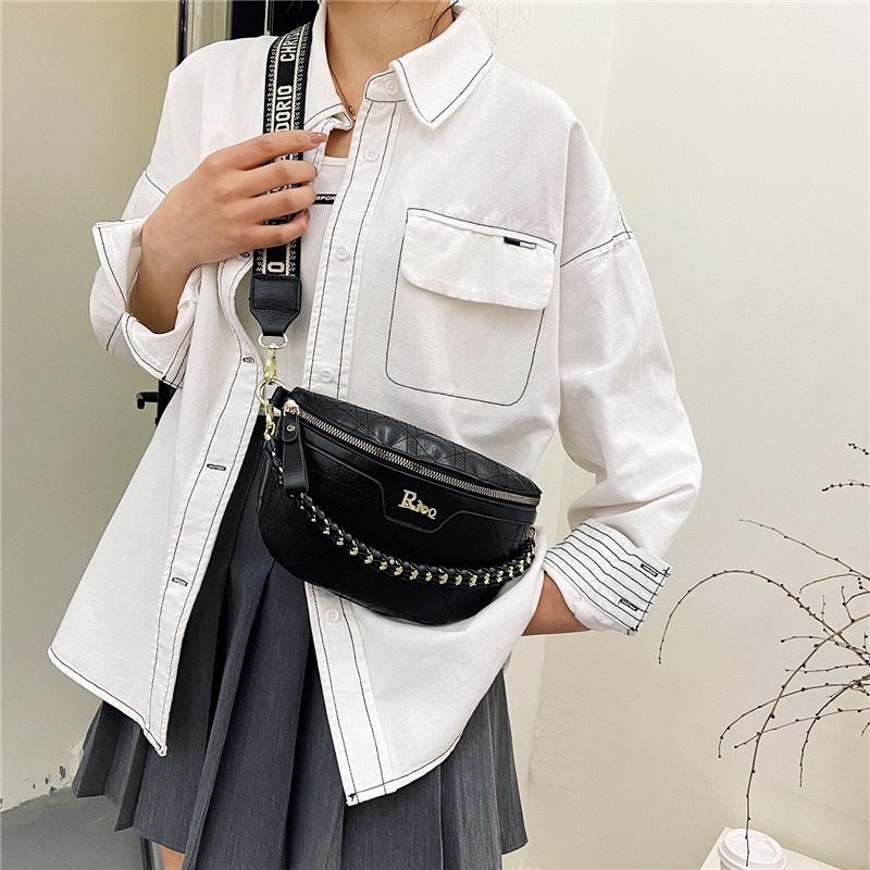 Tas Selempang Dada / Waist Bag Tas Selempang Wanita Import Kulit Pu Premium Quality / Tas Selempang 