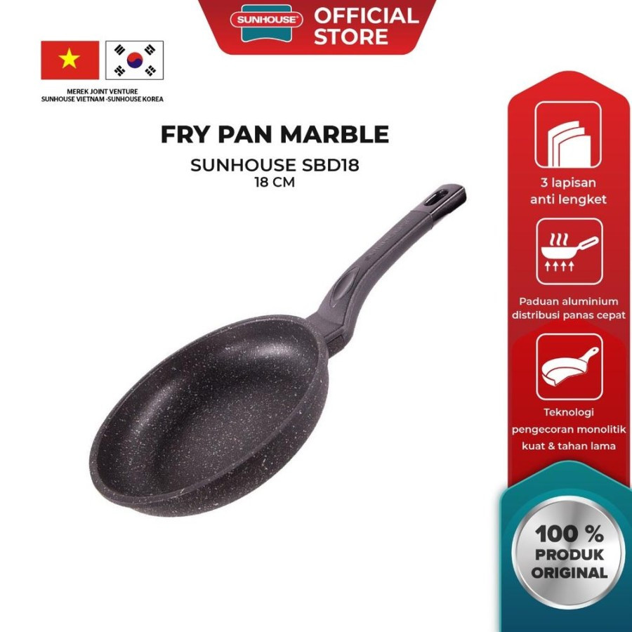 Sunhouse SBD18MP Induction Fry Pan