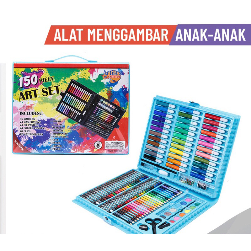 

Crayon set 150pcs kumplit crayon murah