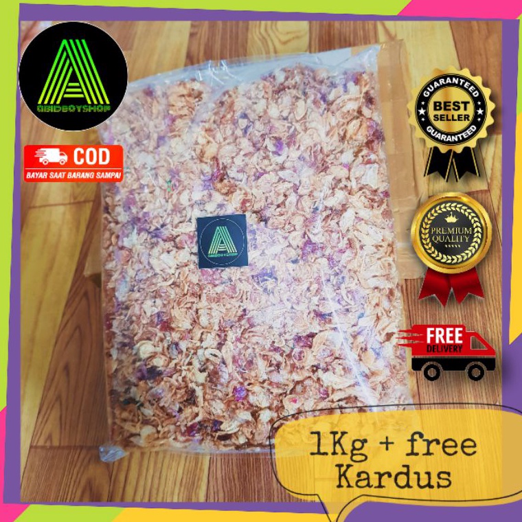 

[☎K84<] 1KG Bawang Merah Goreng / Harga Grosir Termurah / Tanpa Bahan Pengawet / Enak Renyah Gurih / Brambang Goreng MurMer