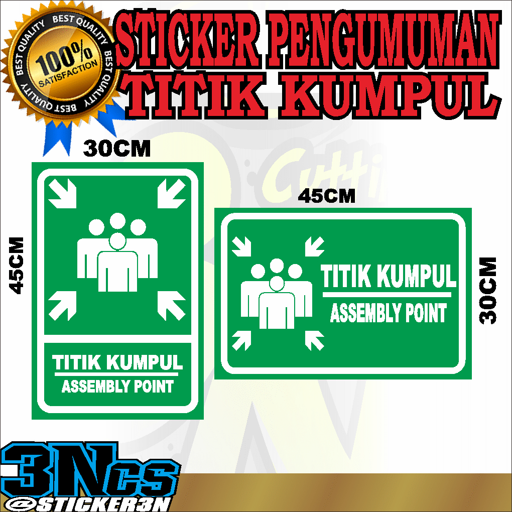 

sticker titik kumpul, sticker pemberitahuan titik kumpul