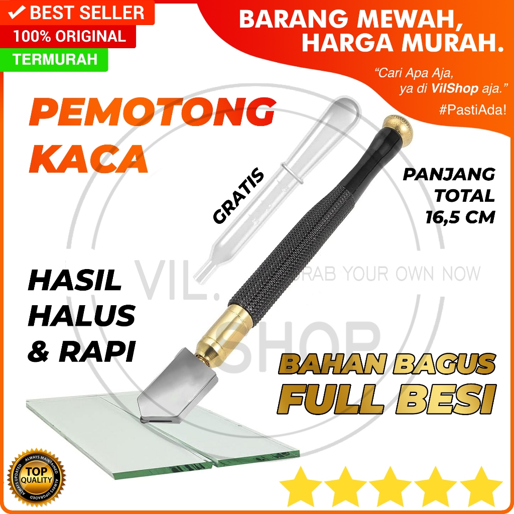 ALAT PEMOTONG KACA TEBAL KUALITAS BAGUS MODEL RODA ISI MINYAK CPT NATIONAL / PISAU POTONG KACA RODA 