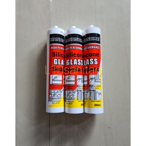 

COD Lem Botol Handsome / Lem Kaca Botol / Lem Sealant Botol Clear Black White 300ml ➚Seller