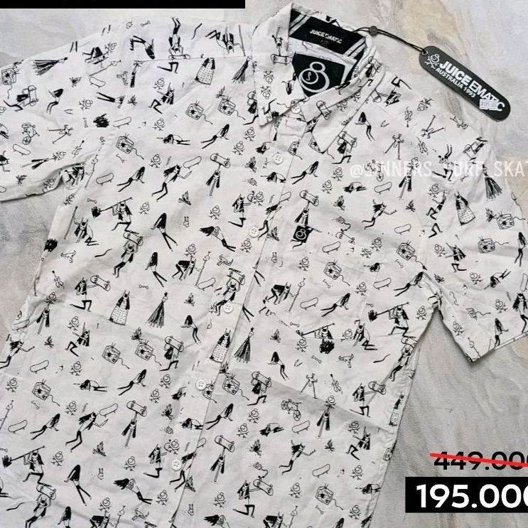 kemeja juice ematic skate sekte men - size M- pundak sdkt kotor