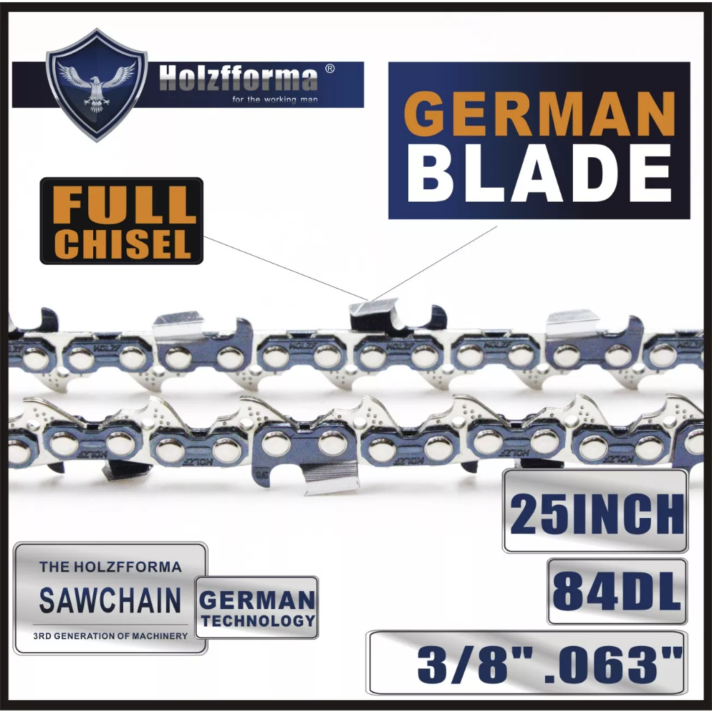 Holzfforma Rantai Potong 25 inch 3/8 .063 84 Drive Links Saw Chain For Stihl MS 361 MS 362 MS 380 MS