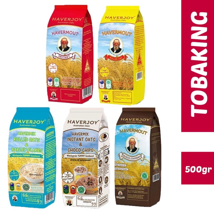 

WC8MP Haverjoy Oatmeal 500 gr Australian Oat Havermout Instan Rolled Quick r7zt9