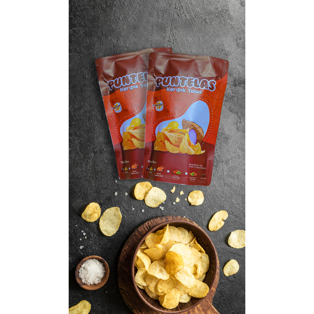 

Keripik talas rasa ayam panggang gurih 65gr olahan rumahan best seller