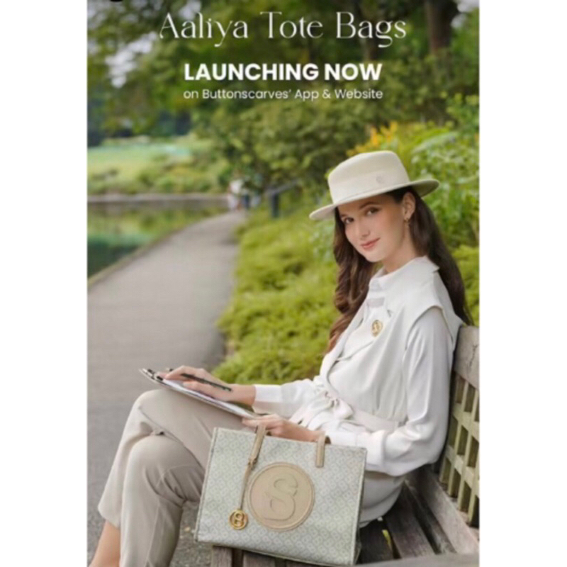 Termurah  Buttonscarves Tapis Aaliya Printed Tote Bag Pistachio