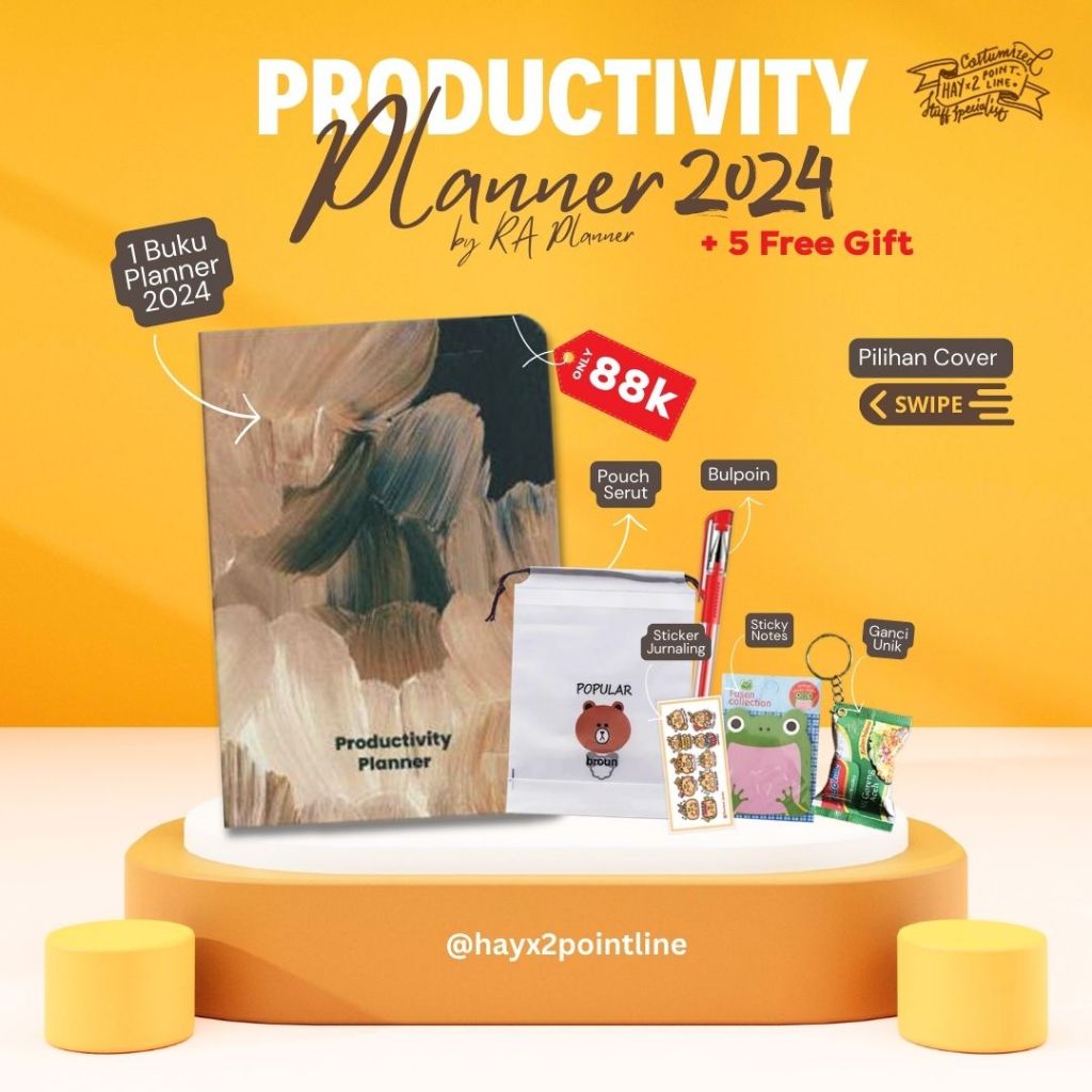 

READY STOCK PLANNER 2024 | PRODUCTIVITY PLANNER BY RA PLANNER + FREE GIFT