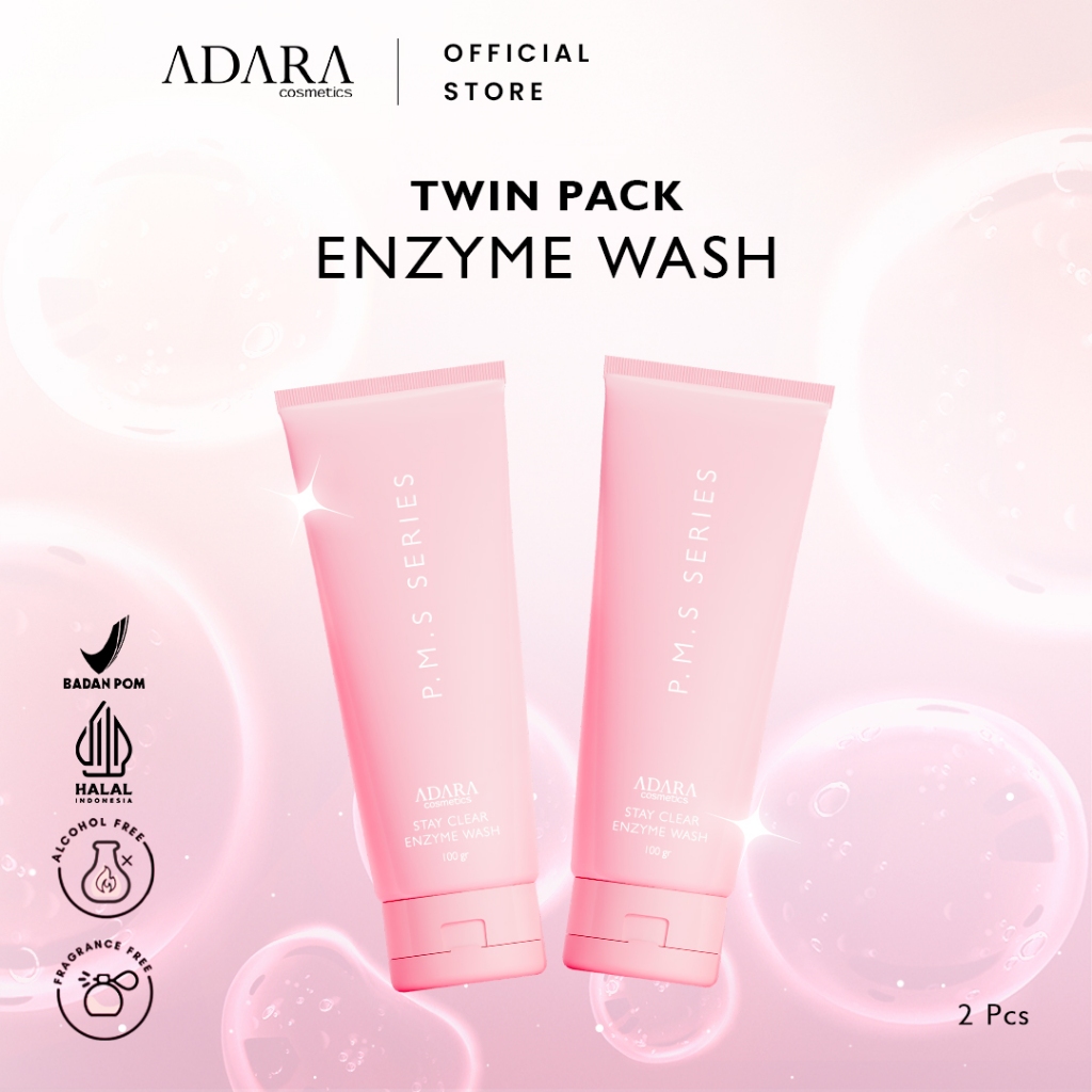 [2 pcs] Adara P.M.S Series Stay Clear Enzyme Wash