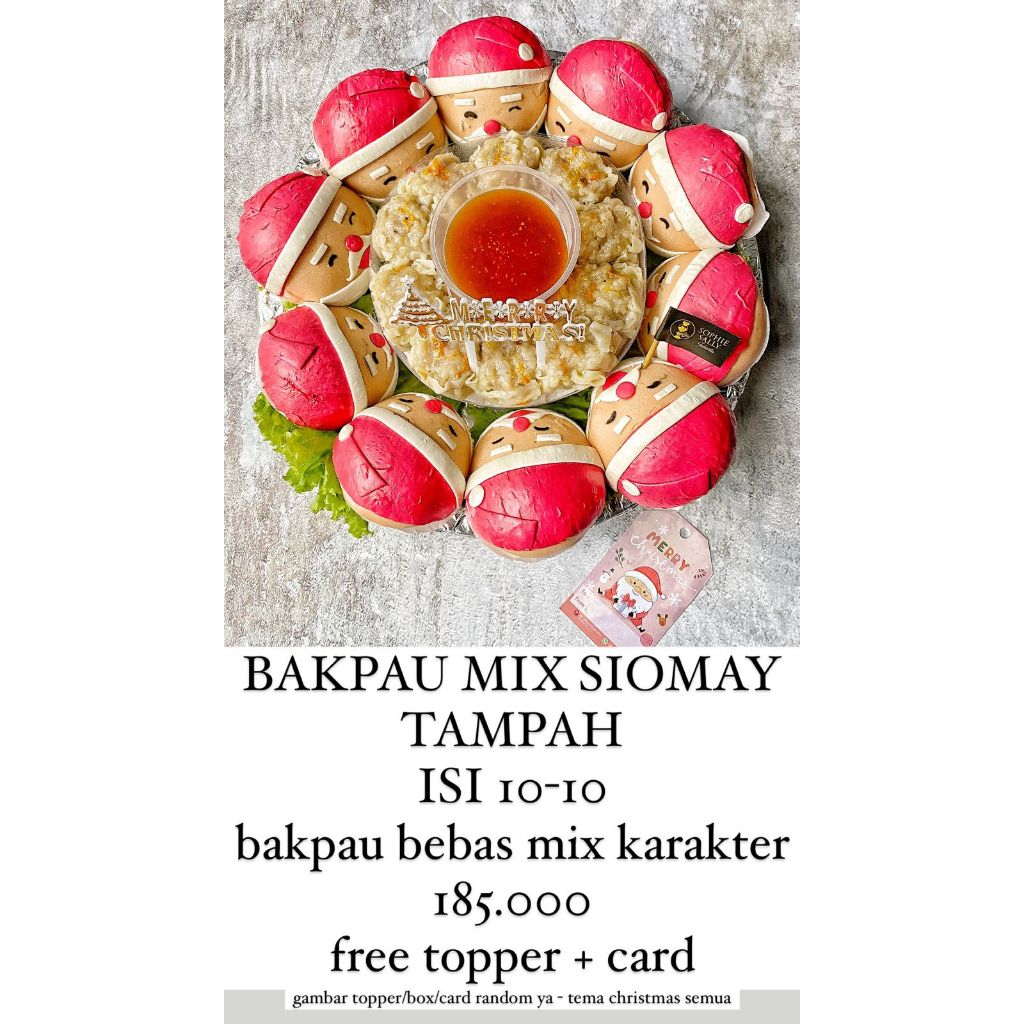 

Bakpao Mix Siomay Ayam Tampah Christmas / Natal Edition