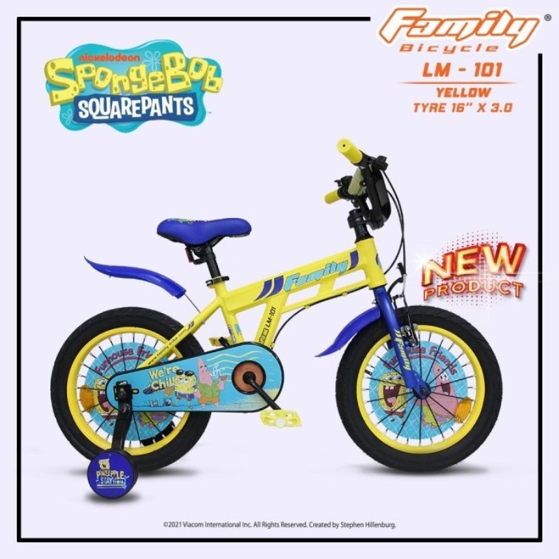 Sepeda anak laki family 16 inch spongebob