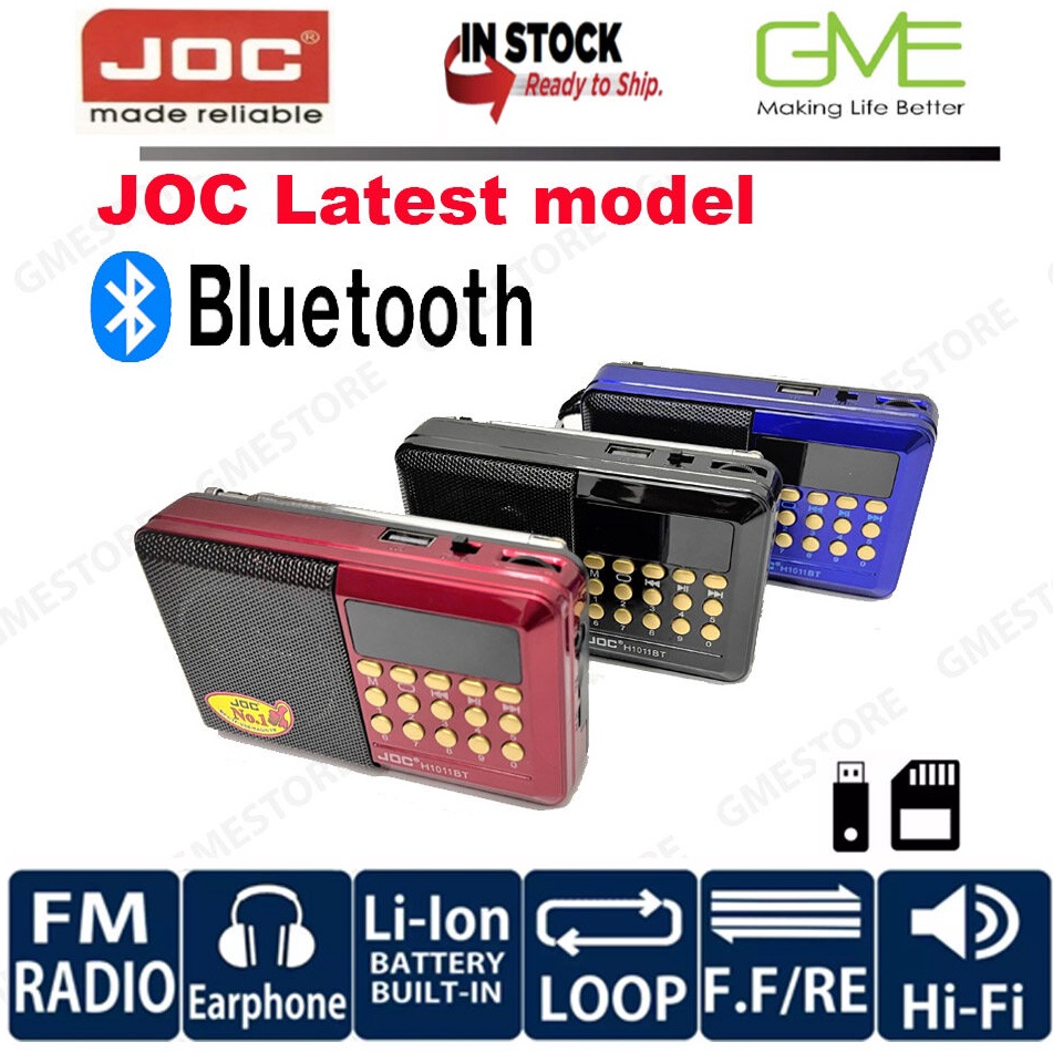 PROMO HARI INI Speaker JOC H1011 USB / JOC H1011BT Music Player FM Radio / Radio Kecil / Radio Digit