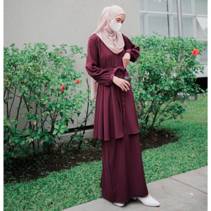 (READY STOCK) MALAYA DRESS BY AZMIZA | DRESS MALAYSIA | WALNUT