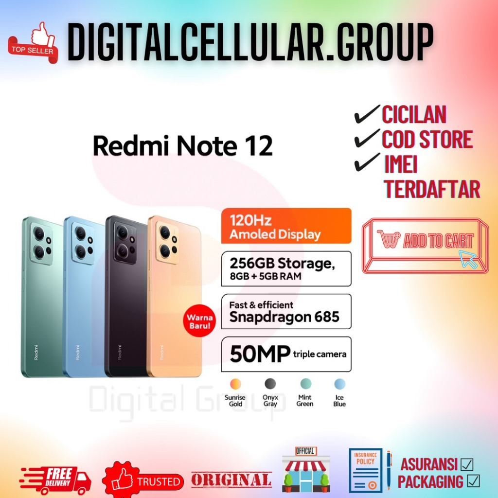 XIAOMI REDMI NOTE 12 4/128 6/128 8/128 8/256 GB