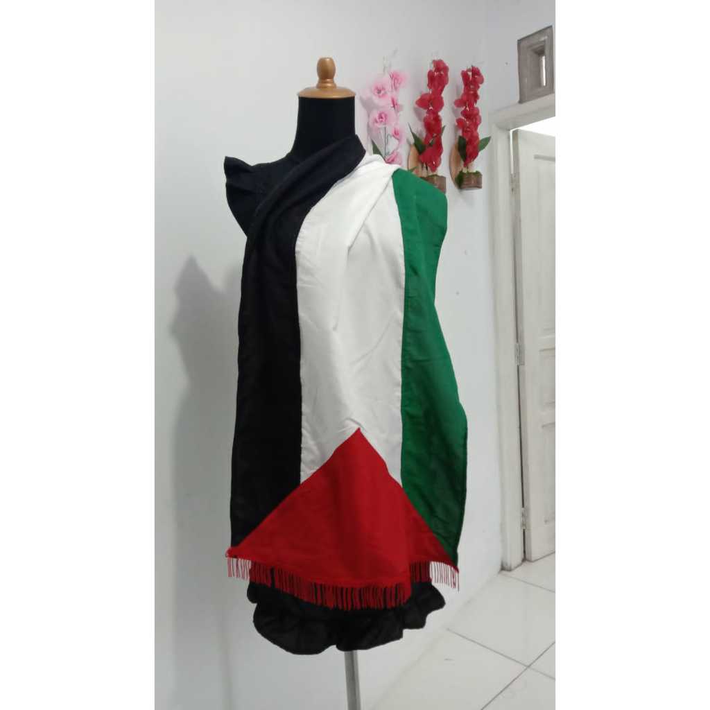 Syal palestine ukuran 125cm x 50cm slayer palestina kain katun mikro