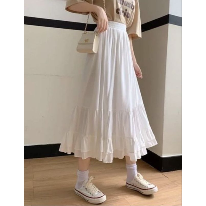 skirt Kawai / skirt Korea / rok Korea / rok midi / dress Korea / skirt japan