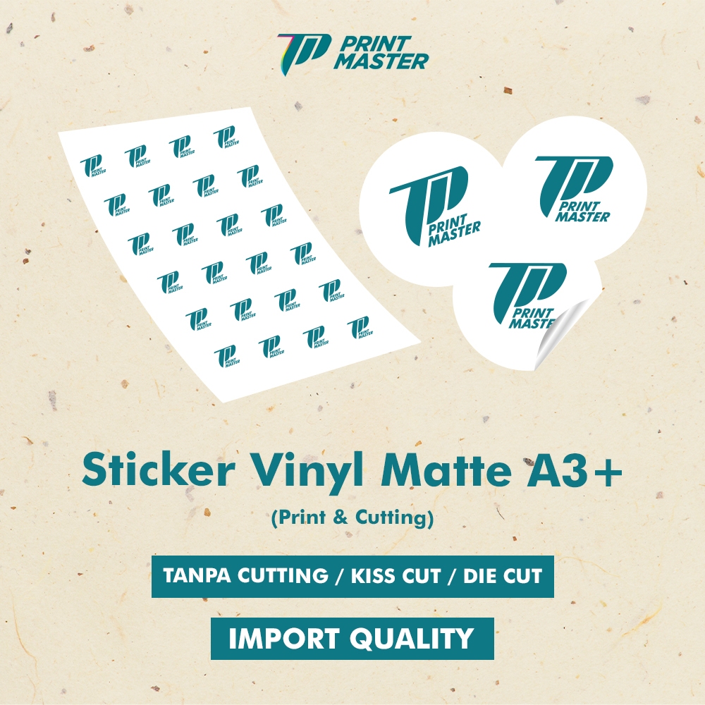 

Cetak Stiker A3+ | Cetak Stiker Vinyl Matte | Bahan Import