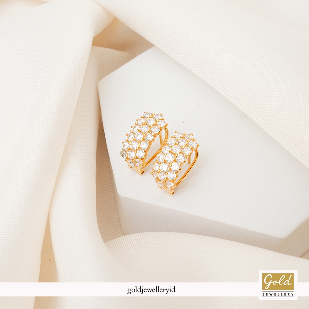 Anting emas kuning kadar 700 16k - X728112300