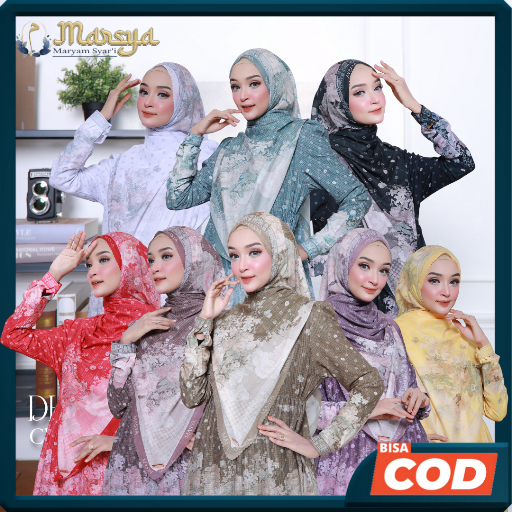 DHARA MADENIA SYARI By MASYA - Jilbab Hijab Kerudung Scarf Segi Empat 4 Voal Waffle Premium Lasercut