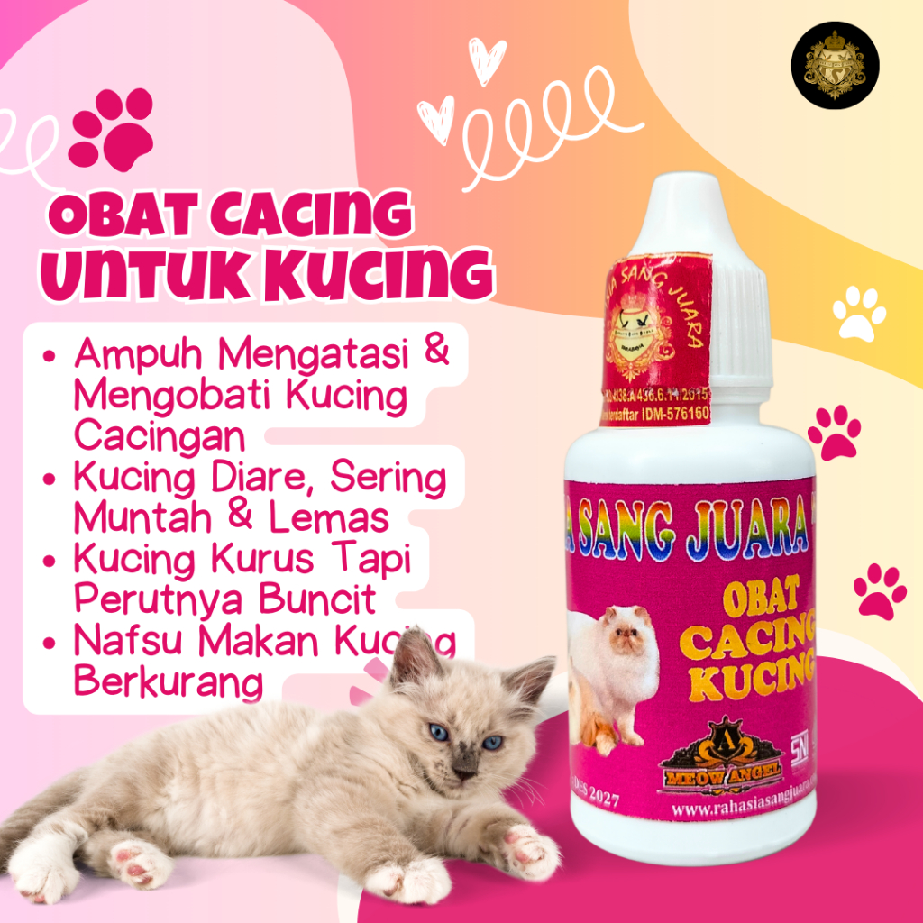 OBAT CACING KUCING KITTEN DAN DEWASA AMPUH MEMBASMI CACING DENGAN TUNTAS