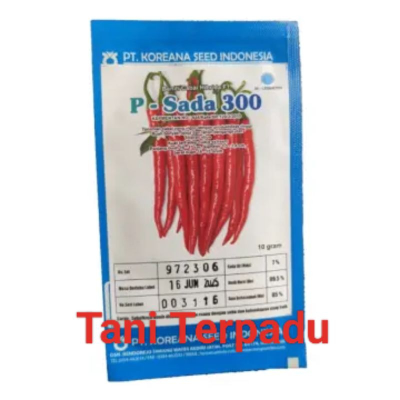 Benih Cabai Hibrida F1 P- Sada 300 Kemasan 10 gram PT. Koreana Seed Indonesia