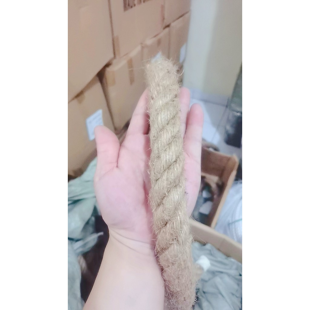 

YEN Tali tambang besar 28mm 30mmper meterTarik tambang / Tampar Manila Goni Dadung Coklat Kapal