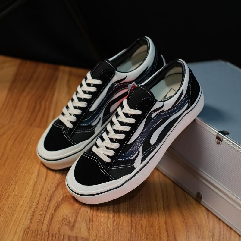 Sepatu Vans Style 36 Decon SF Flame Black White ORIGINAL