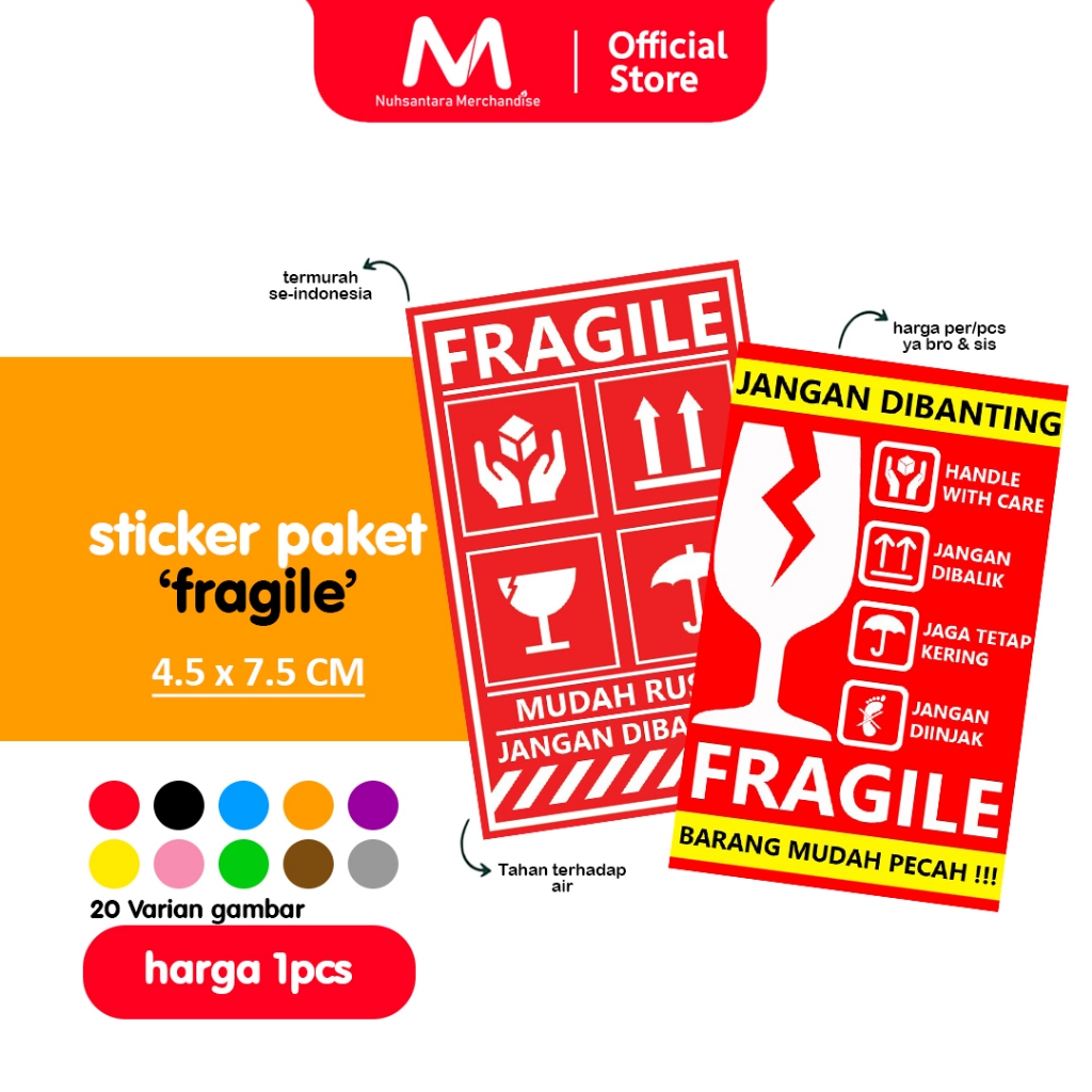 

Stiker Fragile Stiker Pecah Belah Stiker Label Pengiriman Sticker Fragile Horizontal
