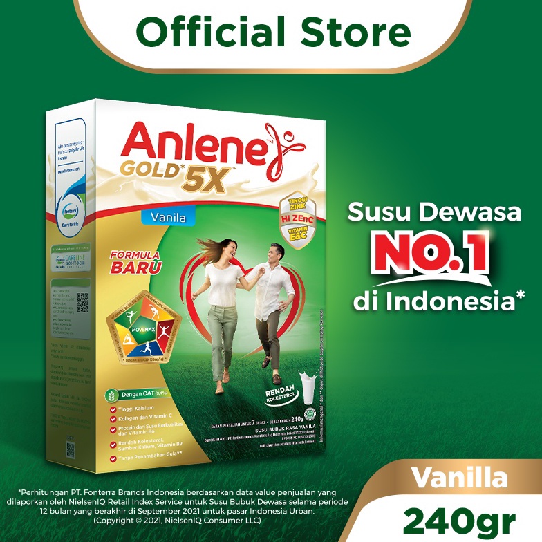 

Terl4ris Gold 5X Susu Bubuk Dewasa Vanila 240g - Nutrisi Tinggi Kalsium Untuk Tulang, Sendi, dan Otot [230]
