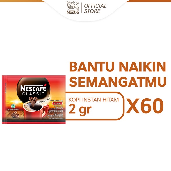 

79 NESCAFE Classic Kopi Instan Hitam 60 x 2g 7252