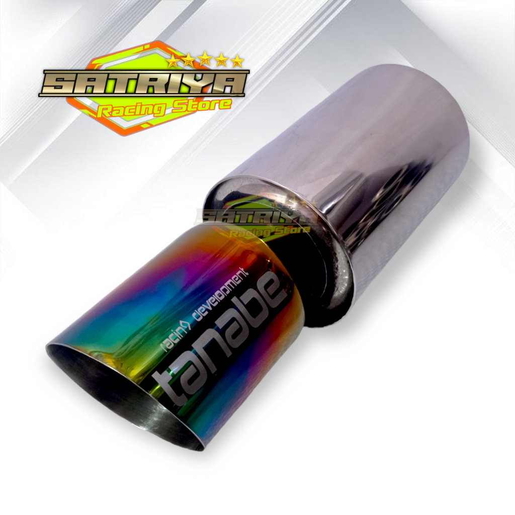 Knalpot Racing Mobil TANABE Pelangi Full Stainles Bass Adem Bulat Empuk Kenalpot Mobil Avanza Vios S