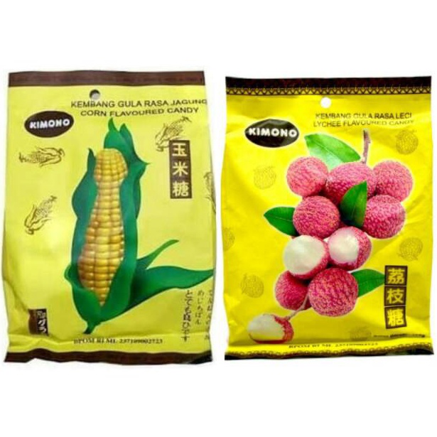 

❆ Permen Jagung / Leci Kimono 150gr Corn / Lychee Candy Rasa Buah nivla