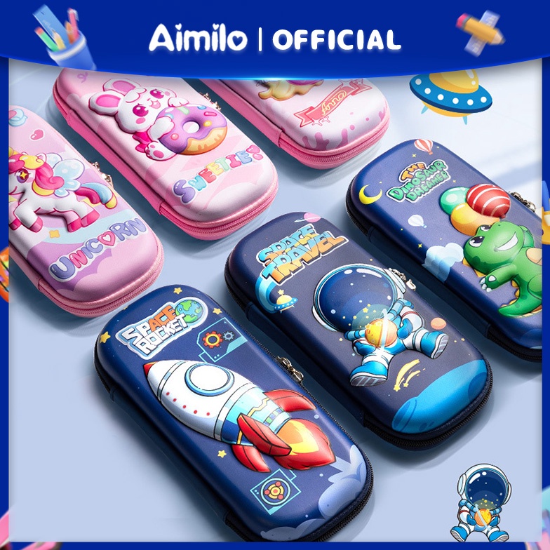 

[JSJ] [READY] Aimilo Tempat Pensil Aesthetic 3D Tempat Pensil Anak Laki Laki Waterproof Kotak Pensil Anak Perempuan Alat Tulis Sekolah 7340