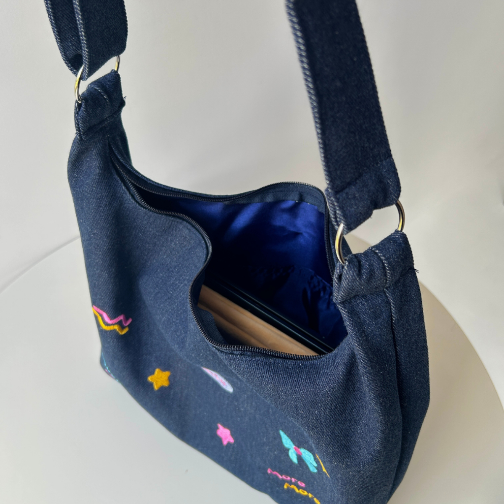 (NEW) DENIM HOBO BAG