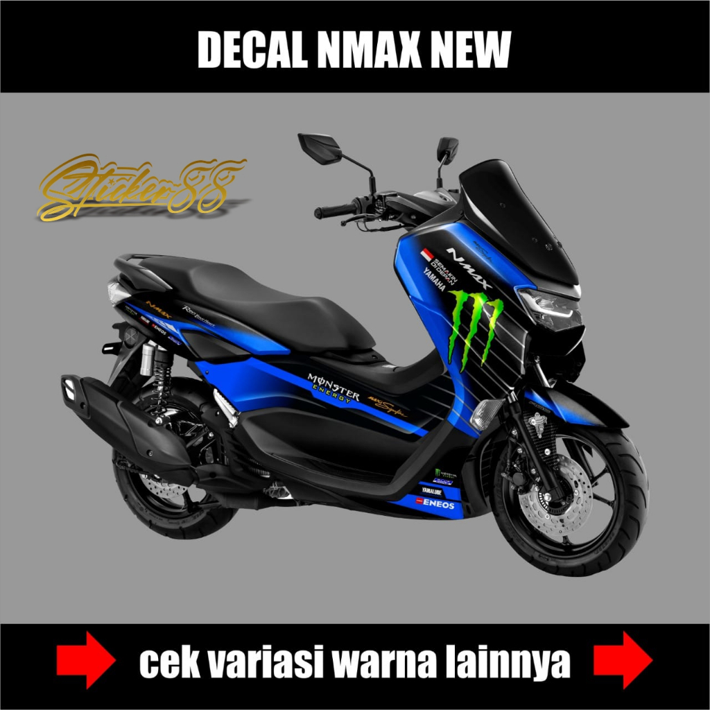 STICKER DECAL YAMAHA NMAX NEW MONSTER / STIKER NMAX NEW 2020 - 2022 MOTIF MONSTER