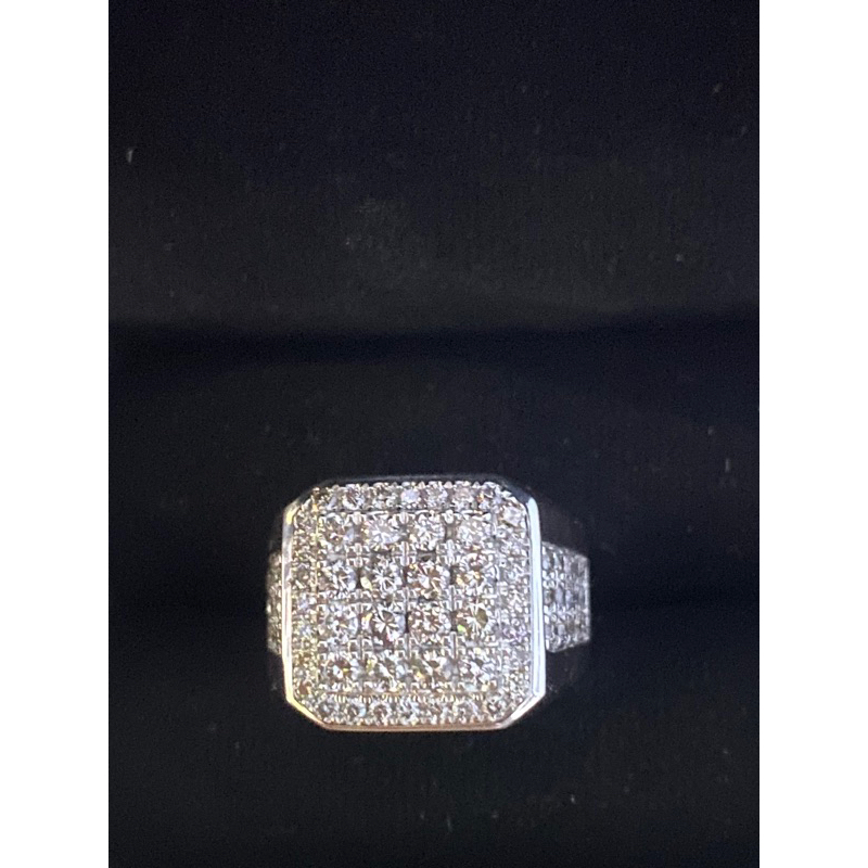 ready 1 pcs cincin stempel pria berlian putih bagus vs vvs