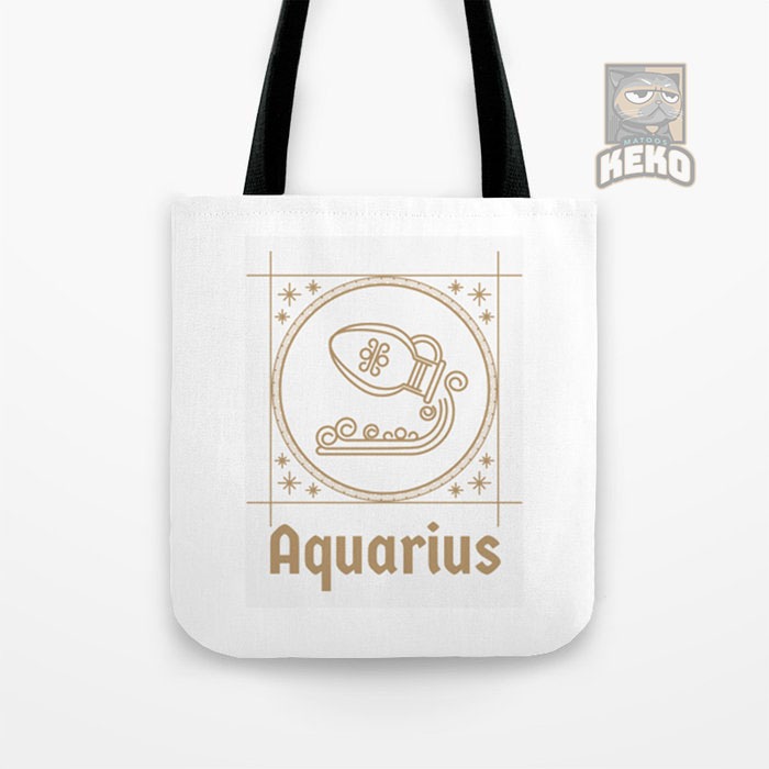 Tote Bag Kanvas | Hadiah | Hampers | Aquarius Zodiac