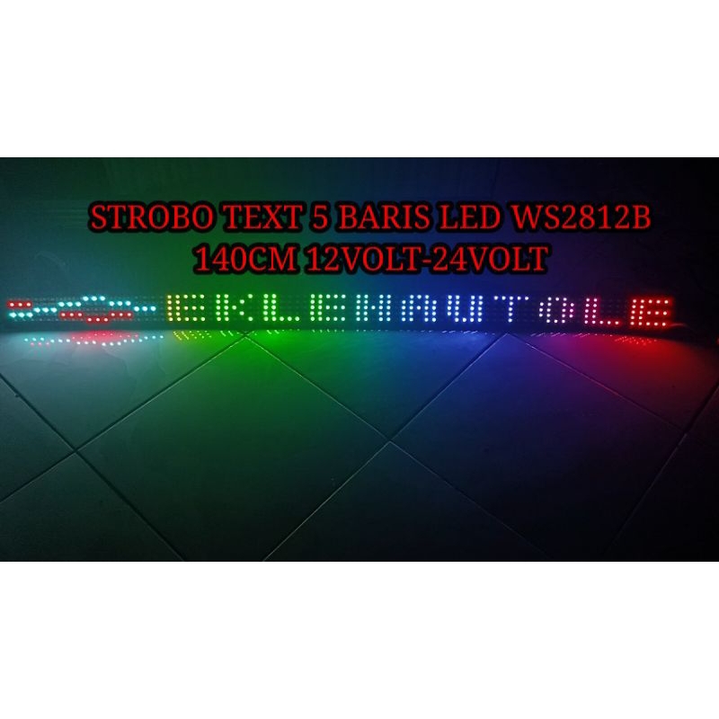 Strob0text 5 baris led ws2812B